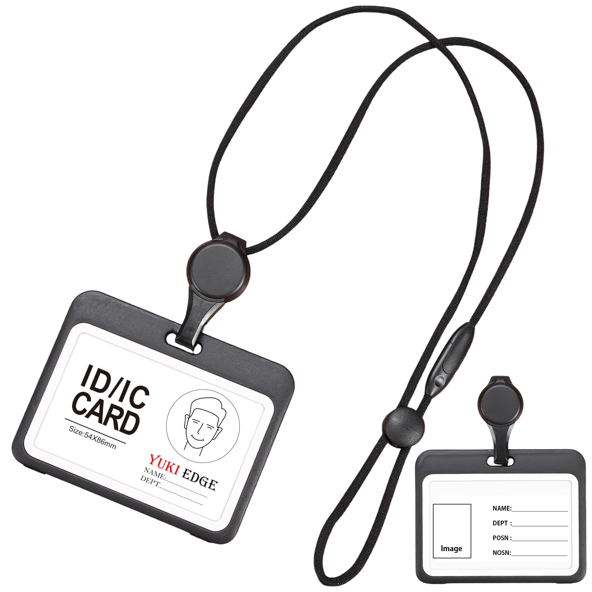 Amazon.co.jp: 【YUKI EDGE】IDカードホルダー 伸縮リール付き 2WAY 縦